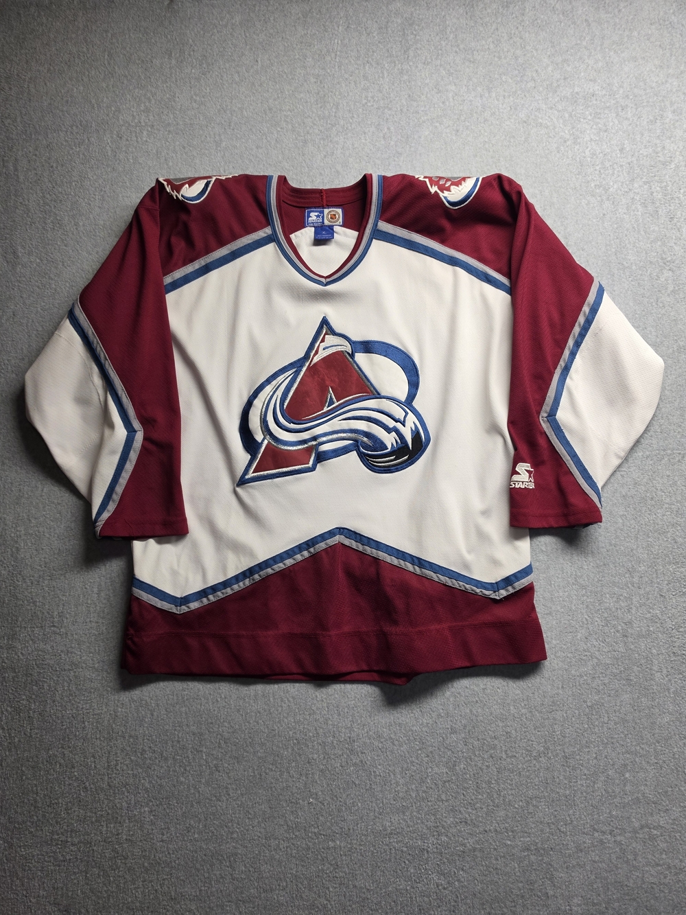 Vintage 90s NHL Colorado Avalanche Starter Hockey Jersey Mens Size XL